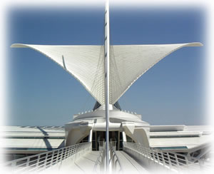 The Milwaukee Art Museum, designed by Santiago Calatrava